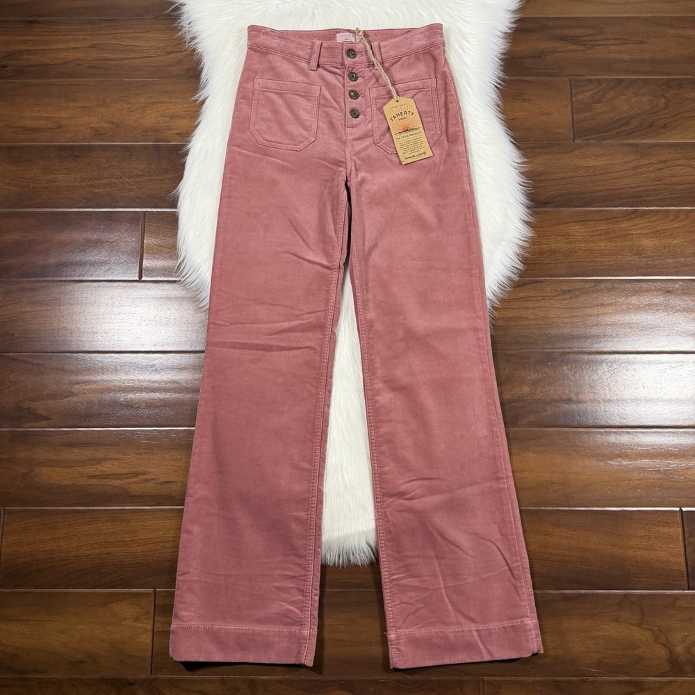 Faherty Women's Size 26 Sedona Stretch Terry Corduroy Patch Pocket Pants